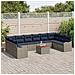 Set Divano da Giardino 11 pz Grigio polyrattan - Foto miniatura 3
