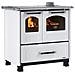 Cucina a Legna Family 4,5 Acciaio Porcellanato Potenza Termica Nominale 9 kW 258 m3 Riscaldabili Colore Bianco - Foto miniatura 3