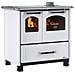 Cucina a Legna Family 4,5 Acciaio Porcellanato Potenza Termica Nominale 9 kW 258 m3 Riscaldabili Colore Bianco - Foto miniatura 1