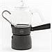E&b Lab Moka Globe Classic Moka 3 Tazze Con Server In Vetro Per Piani A Gas Nero / vetro - Foto miniatura 1