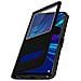Custodia Huawei P Smart 2019 Sportellino 2x Finestre Cover Silicone - Nero - Foto miniatura 2