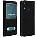 Custodia Huawei P Smart 2019 Sportellino 2x Finestre Cover Silicone - Nero - Foto miniatura 1