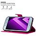 Custodia Compatibile Con Samsung Galaxy A3 2017 In Rosa Vivo - Coperchio Protettiva Con Chiusura Magnetica, Funzione Stand E Tasca Per Le Carte - Foto miniatura 5