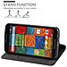 Custodia Compatibile Con Motorola Moto X2 In Bruno Caffè - Coperchio Protettiva Con Chiusura Magnetica, Funzione Stand E Tasca Per Le Carte - Foto miniatura 3