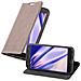 Custodia Compatibile Con Motorola Moto X2 In Bruno Caffè - Coperchio Protettiva Con Chiusura Magnetica, Funzione Stand E Tasca Per Le Carte - Foto miniatura 1