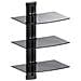 Maclean Mc-664 Dvd Supporto Da Parete Mensola Tripla In Vetro Scaffale Perché Muro Console Ps3 Ps4 Xbox - Foto miniatura 1