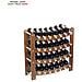 Cantinetta Portabottiglie In Legno Scaffale Mobile Per Bottiglie Vino Mod. Syrah Noce B. 28 L75 X P25 X 75h - Foto miniatura 1