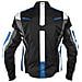 Giacca Lady Donna Tessuto Cordura Moto Protezione Manica Staccabile Blu S - Foto miniatura 2