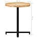 Tavolino Da Bistrot Rotondo 60x75 Cm In Legno Di Mango Grezzo - Foto miniatura 6