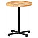 Tavolino Da Bistrot Rotondo 60x75 Cm In Legno Di Mango Grezzo - Foto miniatura 7