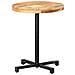 Tavolino Da Bistrot Rotondo 60x75 Cm In Legno Di Mango Grezzo - Foto miniatura 8