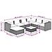 Set Divani Da Giardino 8 Pz Con Cuscini In Polyrattan Marrone - Foto miniatura 5