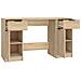 Scrivania Con Mobile Laterale Rovere Sonoma Legno Multistrato - Foto miniatura 4