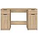 Scrivania Con Mobile Laterale Rovere Sonoma Legno Multistrato - Foto miniatura 9