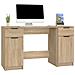 Scrivania Con Mobile Laterale Rovere Sonoma Legno Multistrato - Foto miniatura 10