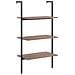 Scaffale Pendente 3 Livelli Marrone Scuro E Nero 64x35x120,5 Cm - Foto miniatura 2