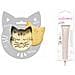 Kit Di Biscotti A Rilievo Gatto + Penna Al Cioccolato Bianco - Foto miniatura 1
