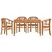 VIDAXL - Set da Pranzo da Giardino 7 pz in Legno Massello di Teak