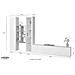 Parete Attrezzata Eugenio, Set Salotto Porta Tv A 3 Ante, Mobile Soggiorno Multiuso Con Vetrina E Luce Led, 100% Made In Italy, Cm 320x30h180, Bianco Lucido - Foto miniatura 3