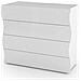 Cassettiera Mattia, Settimanale 4 Cassetti, Comò Per Camera Da Letto, 100% Made In Italy, Cm 98x40h82, Bianco Lucido - Foto miniatura 2