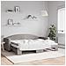 Divano Letto Con Letto Estraibile Tortora 80x200 Cm Tessuto - Foto miniatura 1