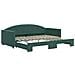 Divano Letto Con Letto Estraibile Verde Scuro 90x200cm Velluto - Foto miniatura 2