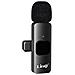 Microfono Wireless Riduzione Rumore Adattatori Usb-c E Lightning Linq Nero - Foto miniatura 2