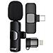 Microfono Wireless Riduzione Rumore Adattatori Usb-c E Lightning Linq Nero - Foto miniatura 1