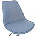 Sedia Da Scrivania Dakota Tessuto Azzurro - Foto miniatura 4