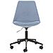 Sedia Da Scrivania Dakota Tessuto Azzurro - Foto miniatura 6