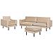 Set Da Salotto 5 Posti Vinterbro Velluto Beige Con Ottomana - Foto miniatura 9