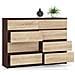 Cassettiera K140, 8 cassetti, 138x40x99 cm, Colore Weng? e Sonoma Quercia - Foto miniatura 2