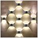 Applique Led Cob Lampada Parete 20w Ovale Nero Luce Calda Interno Esterno 19 - Foto miniatura 3