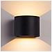 Applique Led Cob Lampada Parete 20w Ovale Nero Luce Calda Interno Esterno 19 - Foto miniatura 1