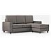 Divano Sakar 3 Posti (tre Sedute Da 60cm) + Pouf Misure Esterne L. 208 P. 155 Colore Grigio - Foto miniatura 4