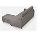 Divano Sakar 3 Posti (tre Sedute Da 60cm) + Pouf Misure Esterne L. 208 P. 155 Colore Grigio - Foto miniatura 5
