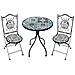 Silves - Set Due Sedie Pieghevoli E Tavolo Rotondo Con Decori - Foto miniatura 1