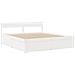 Giroletto Senza Materasso Bianco 200x200 Cm Legno Massello Pino - Foto miniatura 3