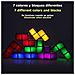Lampada Retro Tetris Led Multicolore. Unisci I Pezzi E Si Illumineranno, Crea Forme Liberamente. - Foto miniatura 4