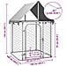 Gabbia Per Cani Da Esterno Con Tetto 100x100x150 Cm - Foto miniatura 5