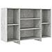 Credenza Grigio Cemento 120x30x75 Cm In Truciolato - Foto miniatura 1