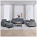 Set di Divani 4 pz con Cuscini Grigio Scuro in Velluto - Foto miniatura 2