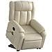Poltrona Alzapersona Elettrica Reclinabile Crema in Similpelle - Foto miniatura 3