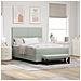 Letto a Molle con Materasso & Panchina Grigio Chiaro 160x200 cm Velluto - Foto miniatura 2