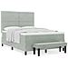 Letto a Molle con Materasso & Panchina Grigio Chiaro 160x200 cm Velluto - Foto miniatura 4