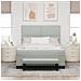 Letto a Molle con Materasso & Panchina Grigio Chiaro 160x200 cm Velluto - Foto miniatura 5
