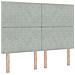Letto a Molle con Materasso & Panchina Grigio Chiaro 160x200 cm Velluto - Foto miniatura 7
