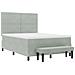Letto a Molle con Materasso & Panchina Grigio Chiaro 160x200 cm Velluto - Foto miniatura 8