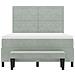 Letto a Molle con Materasso & Panchina Grigio Chiaro 160x200 cm Velluto - Foto miniatura 9