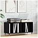 Armadio per dischi  Nero Rovere 100x38x48 cm Legno ingegnerizzato - Foto miniatura 2